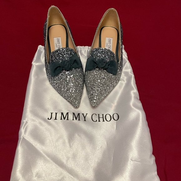 Jimmy Choo Gabie glitter flats - Picture 3 of 7